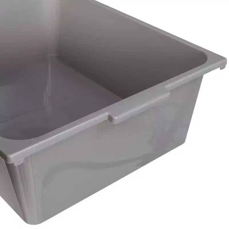 Carrello portaoggetti utilitario in acciaio su rotelle a 6 scomparti, resistente allo sbiadimento, autoportante, 34"H x 24"D, grigio