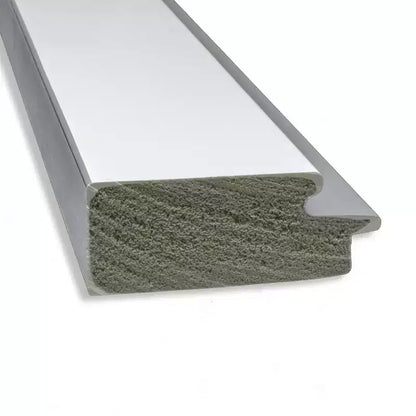 Specchio da parete con cornice in EVA bianca 42"x30" argento, vetro bisellato, montaggio a parete, nessun assemblaggio