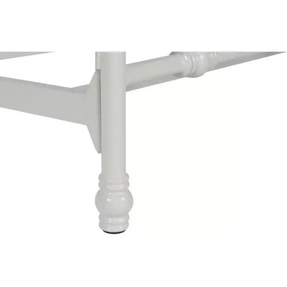 Struttura letto in metallo singolo - Design a scorrimento vintage bianco