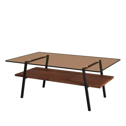 Tavolino da salotto moderno in vetro - Tavolino da cocktail di design, piano trasparente