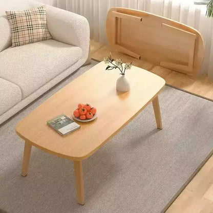 Tavolino da caffè moderno in legno, tavolino pieghevole piccolo da divano, tavolino rettangolare multifunzionale, tavolino per piccoli spazi, soggiorno