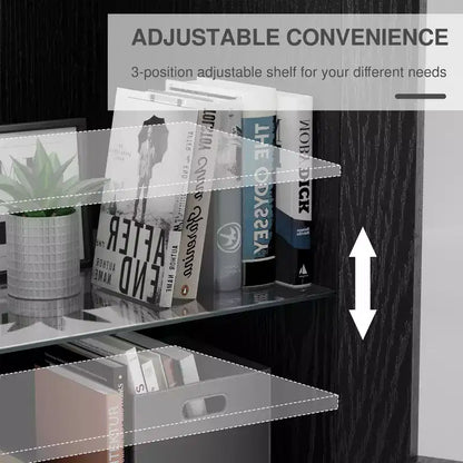 Mobiletto decorativo moderno e minimalista in legno con 6 ripiani