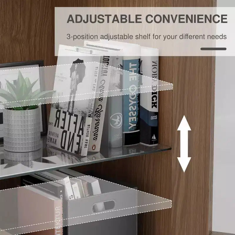 Mobiletto decorativo moderno e minimalista in legno con 6 ripiani