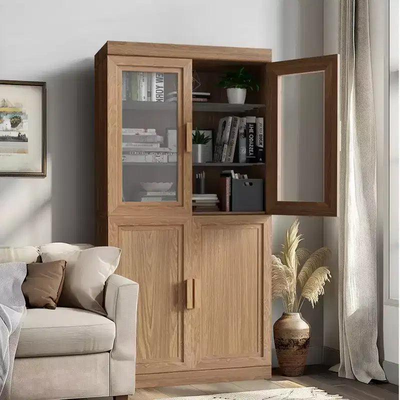 Mobiletto decorativo moderno e minimalista in legno con 6 ripiani