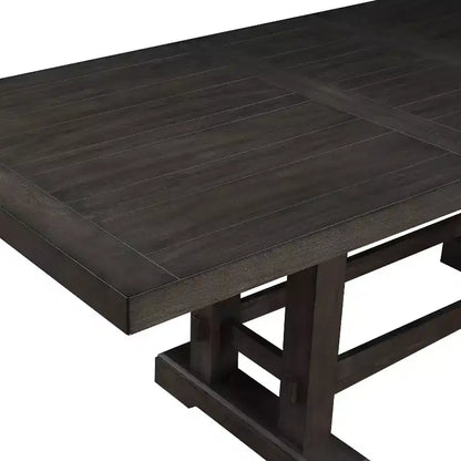 Tavolo da pranzo Napa ad altezza bancone, cedro scuro, allungabile a 274 cm, 10 posti, stile rustico