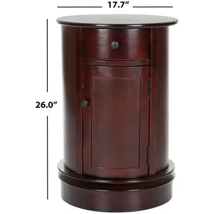 Tavolino d'appoggio girevole con cassetto - Stile rustico grigio vintage, pino e MDF
