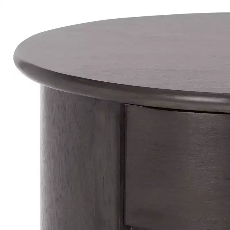Tavolino d'appoggio girevole con cassetto - Stile rustico grigio vintage
