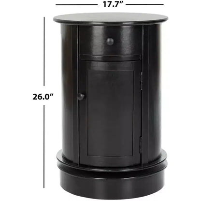 Tavolino d'appoggio girevole con cassetto - Stile rustico grigio vintage, pino e MDF