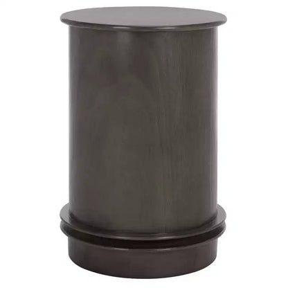 Tavolino d'appoggio girevole con cassetto - Stile rustico grigio vintage, pino e MDF