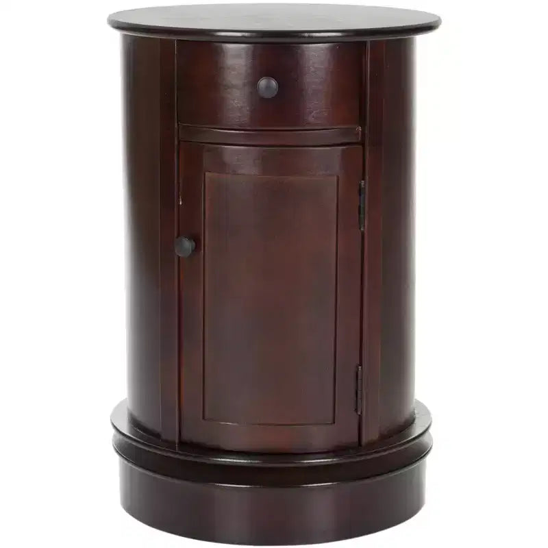 Tavolino d'appoggio girevole con cassetto - Stile rustico grigio vintage, pino e MDF