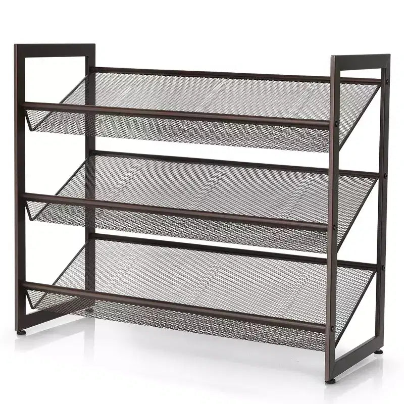 Costway 2-Tier\3-Tier\4-Tier Shoe Rack Adjustable to Flat or Slant Shoe Organizer Holder Stand