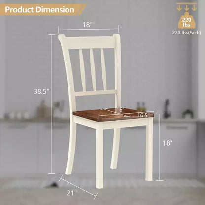 Sedie da pranzo in legno con schienale alto - Sedie laterali da cucina bianche e nere