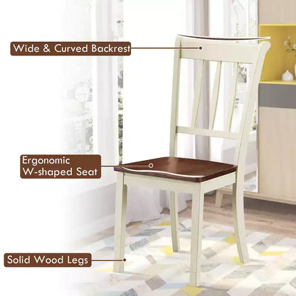 Sedie da pranzo in legno con schienale alto - Sedie laterali da cucina bianche e nere
