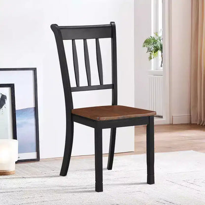 Sedie da pranzo in legno con schienale alto - Sedie laterali da cucina bianche e nere