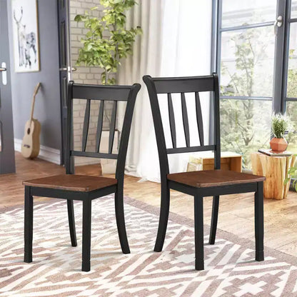 Sedie da pranzo in legno con schienale alto - Sedie laterali da cucina bianche e nere