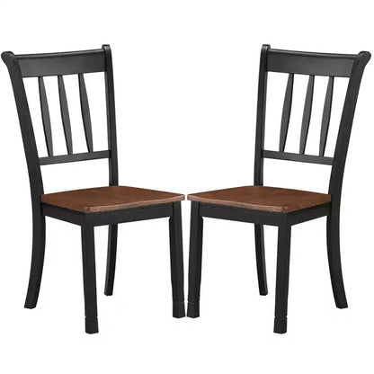 Sedie da pranzo in legno con schienale alto - Sedie laterali da cucina bianche e nere
