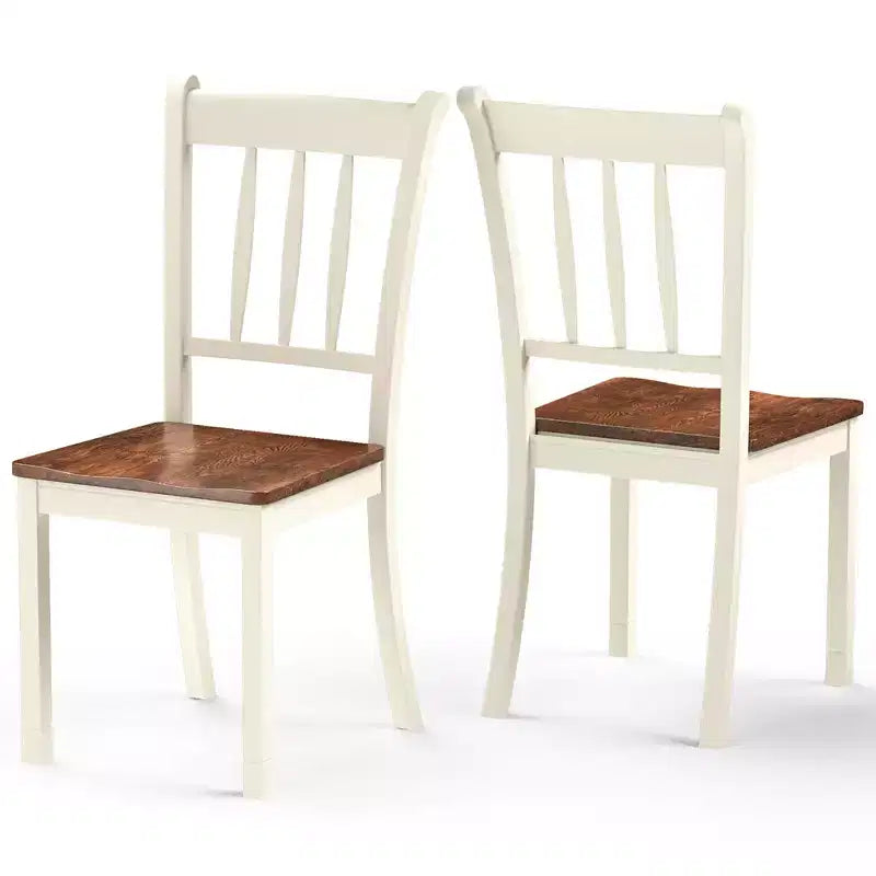 Sedie da pranzo in legno con schienale alto - Sedie laterali da cucina bianche e nere