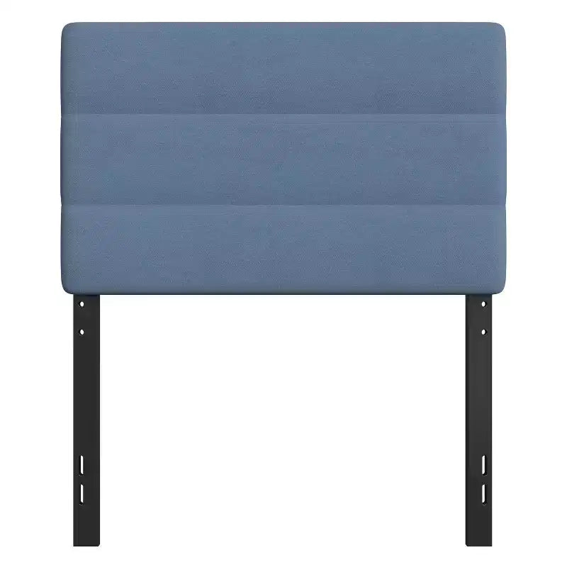 Testiera imbottita capitonné con struttura in metallo verniciato a polvere, fessure regolabili per i binari, multicolore
